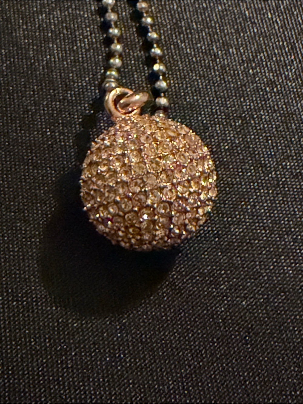 MK Rose Gold Pavé Ball Pendant Necklace - Women Jewelry